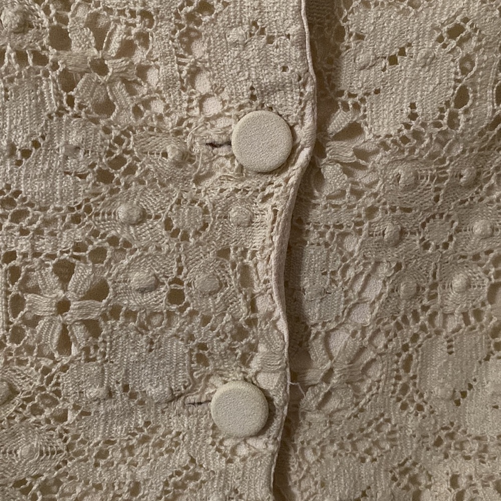 Jo Hardin Vintage Lace Crop Top - vintage size 14 - Picture 3 of 8